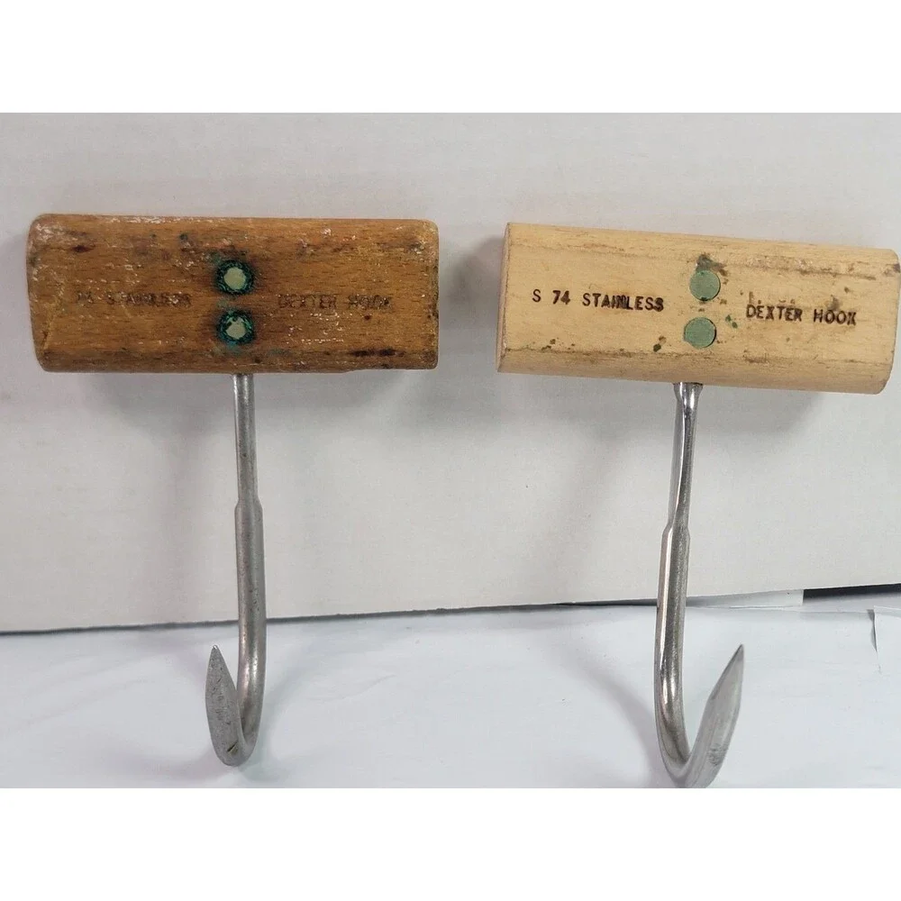 Vintage Dexter S74 Stainless Meat Hooks Wood Handles Finegold’s Sacramento...